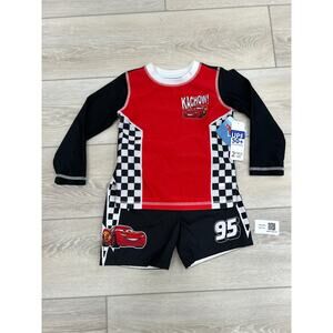 Disney Cars Lightning McQueen UPF 50+ Rash Guard Set Boys 4T